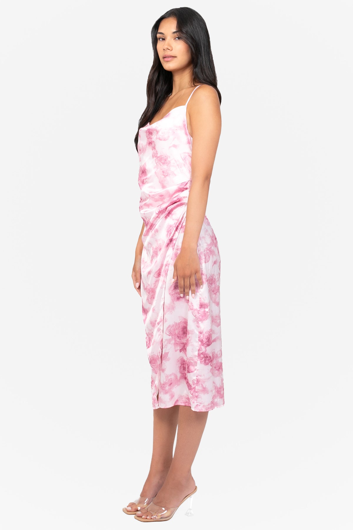 Neela Water Colour Floral Midi Dress