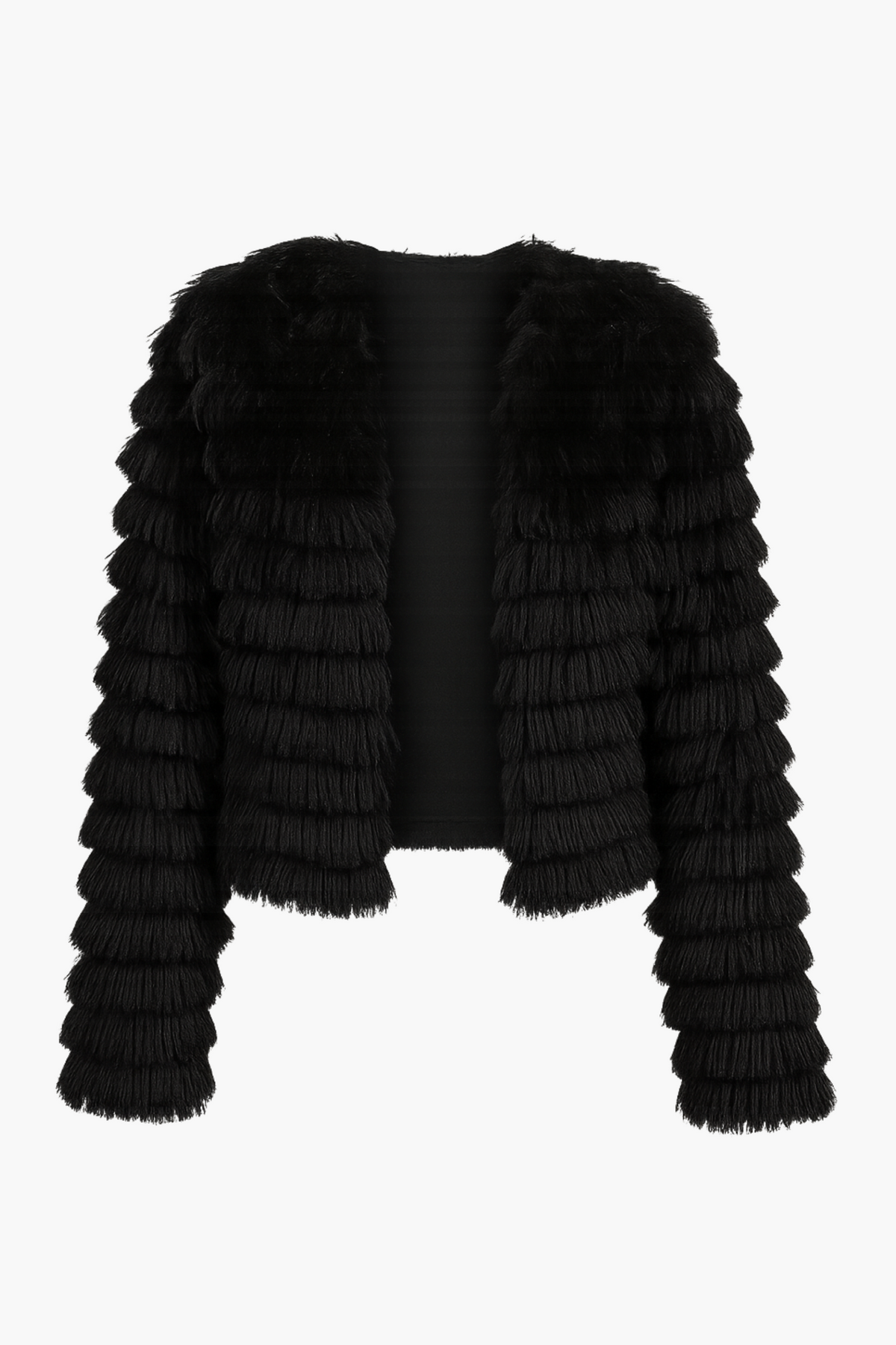 Callie Shaggy Fringe Jacket – honey