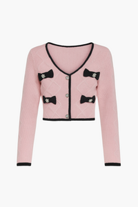 Noelle Jeweled Bow Sweater - honey