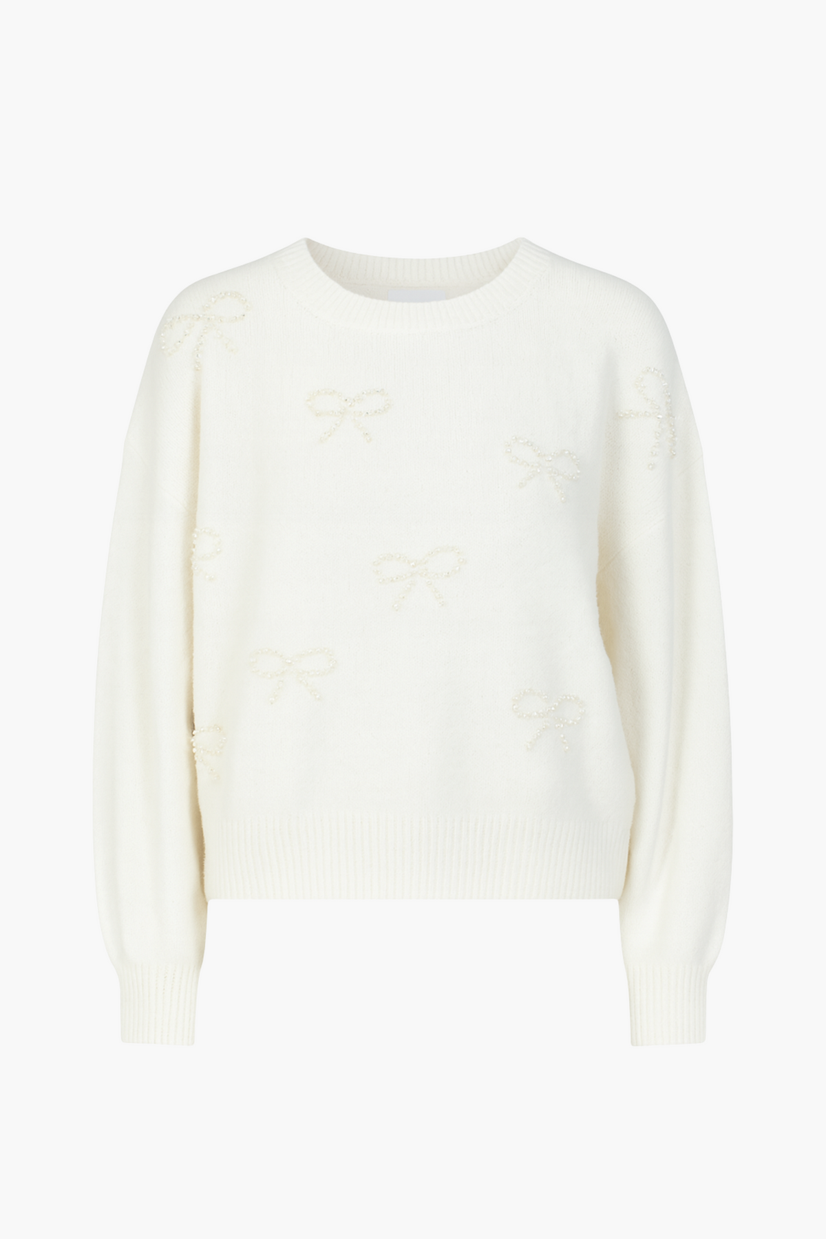 Bella Bow Beaded Sweater - honey