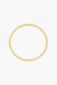 Small 4MM Beaded Bracelet - honey