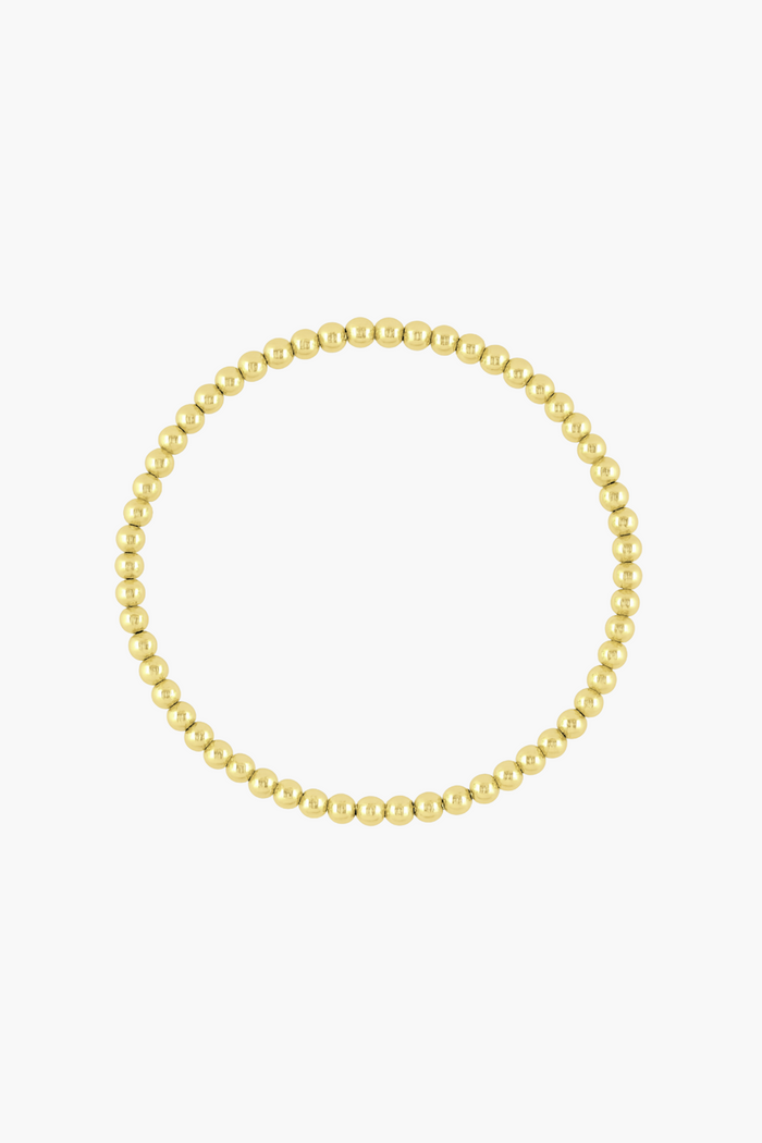 Small 4MM Beaded Bracelet - honey