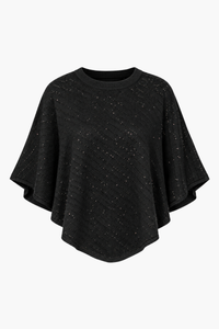 Luelle Sparkle Knit Cape - honey