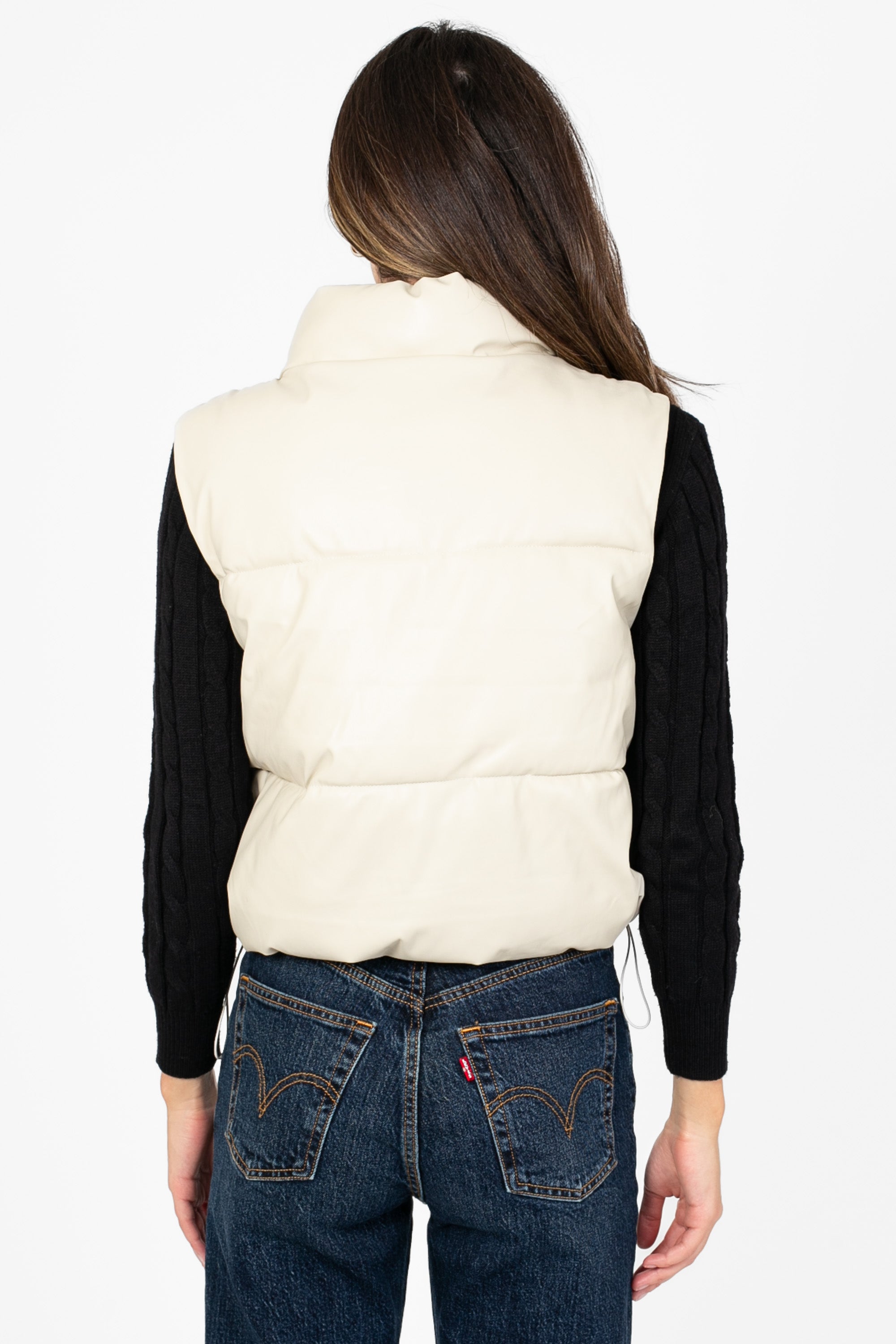 Camden Vegan Leather Puffer Vest