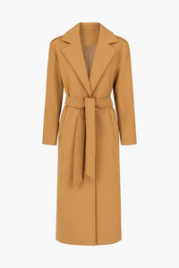 Verona Collared Trench Coat - honey