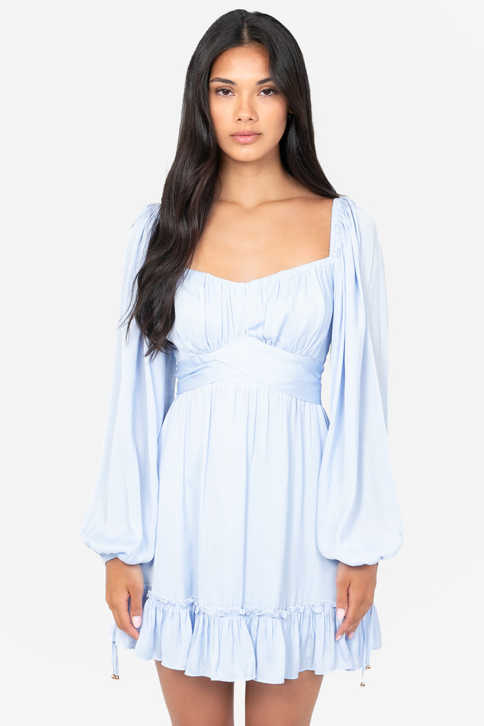 Harlow Tie Back Satin Mini Dress