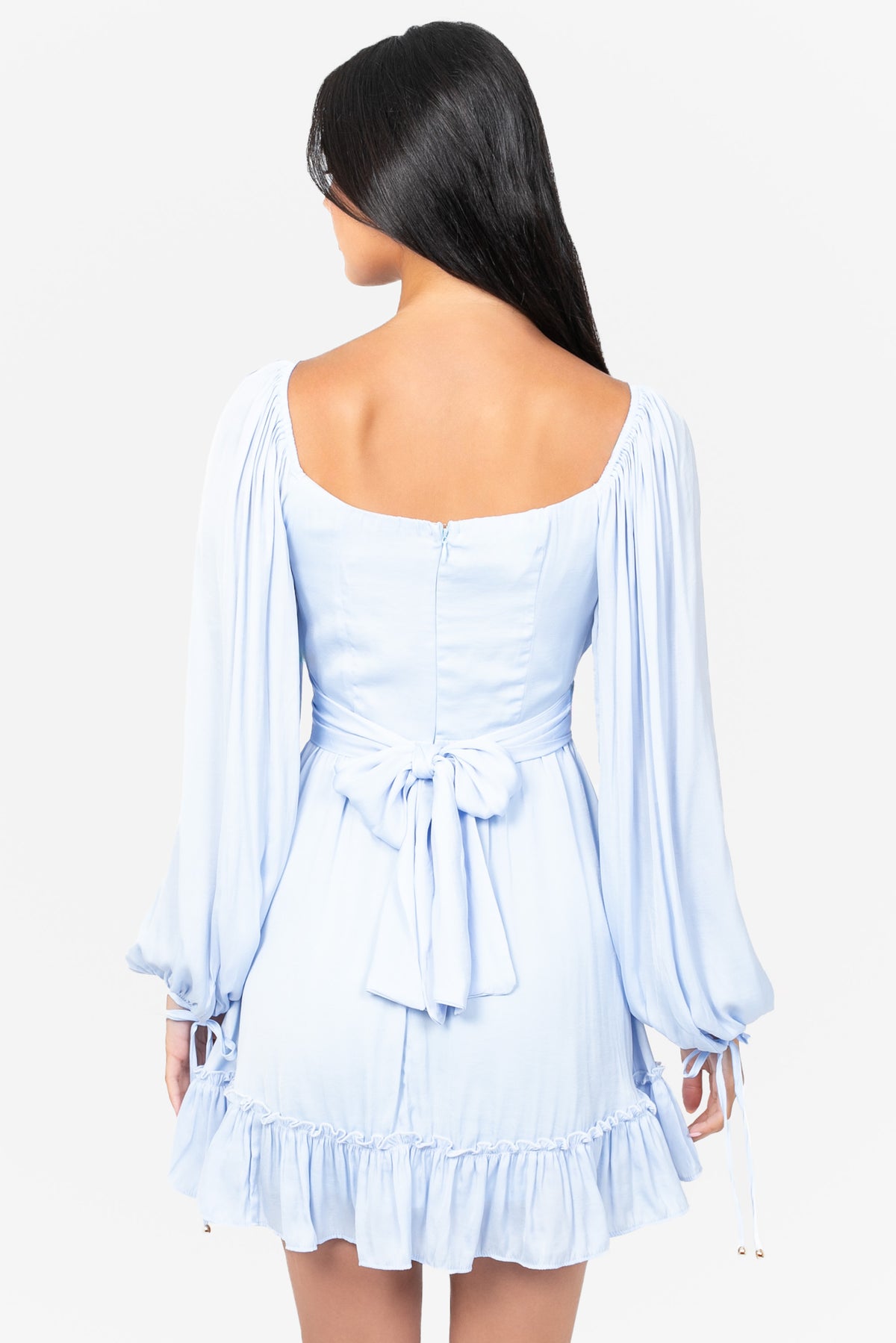 Harlow Tie Back Satin Mini Dress