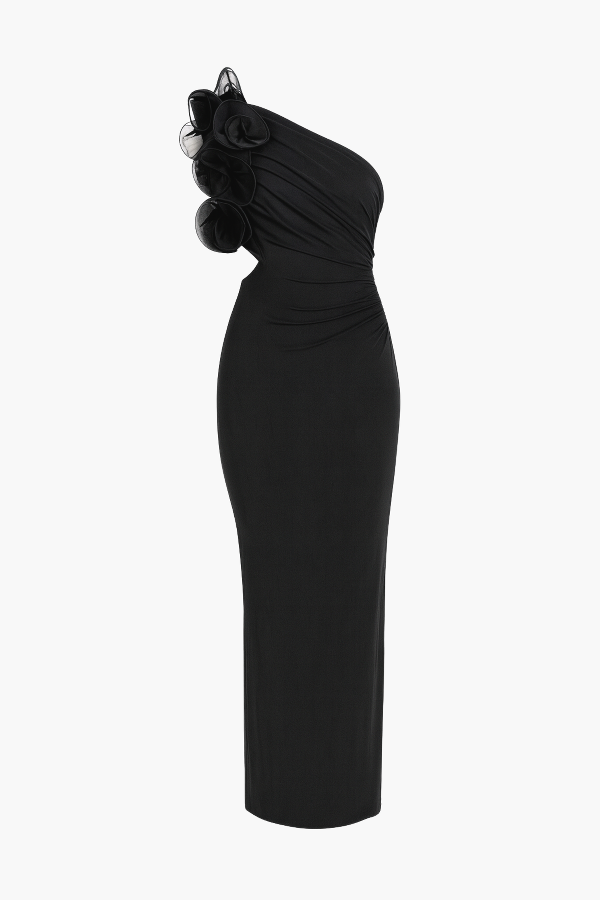 Talia Ruffle Mesh Maxi Dress