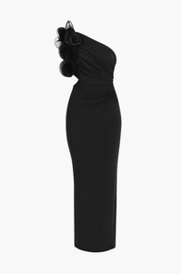 Talia Ruffle Mesh Maxi Dress
