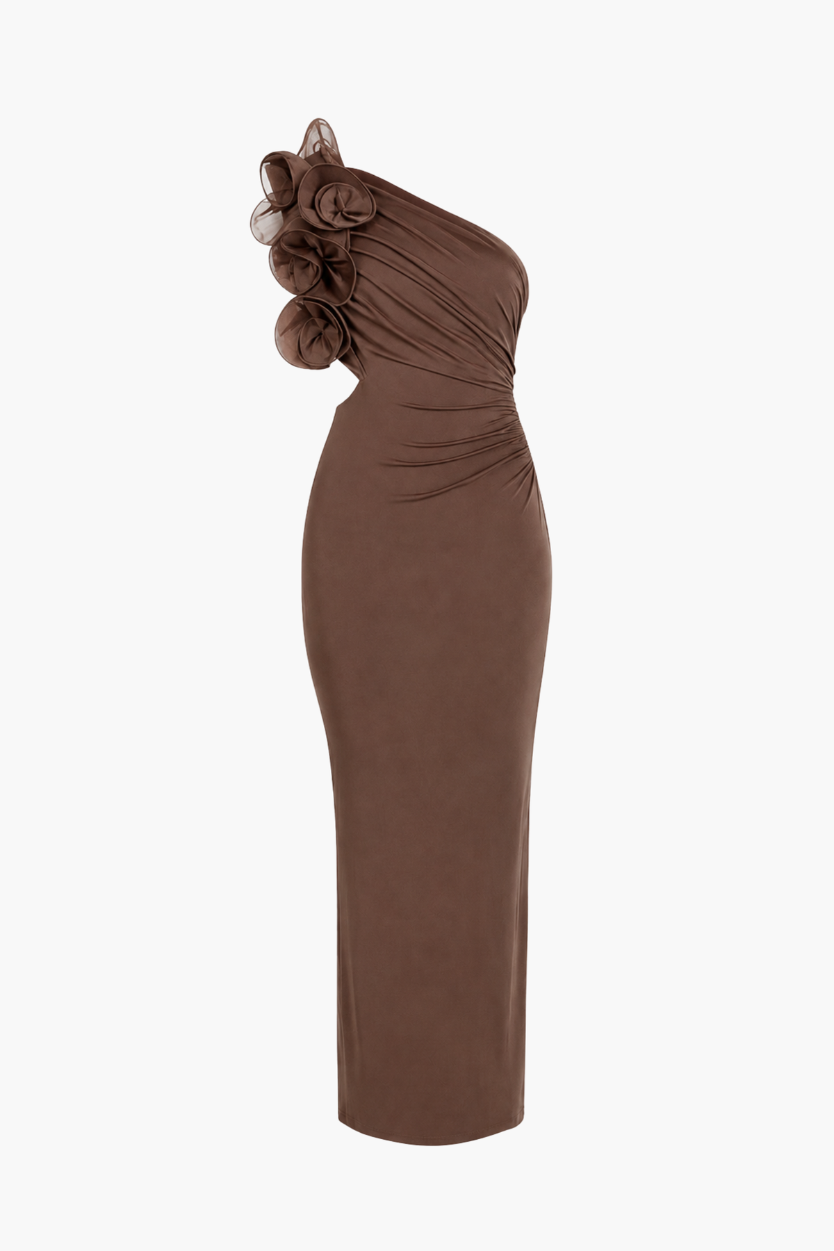 Talia Ruffle Mesh Maxi Dress