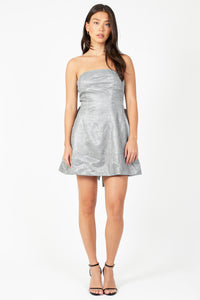 Juno Sparkly Bow Mini Dress - honey