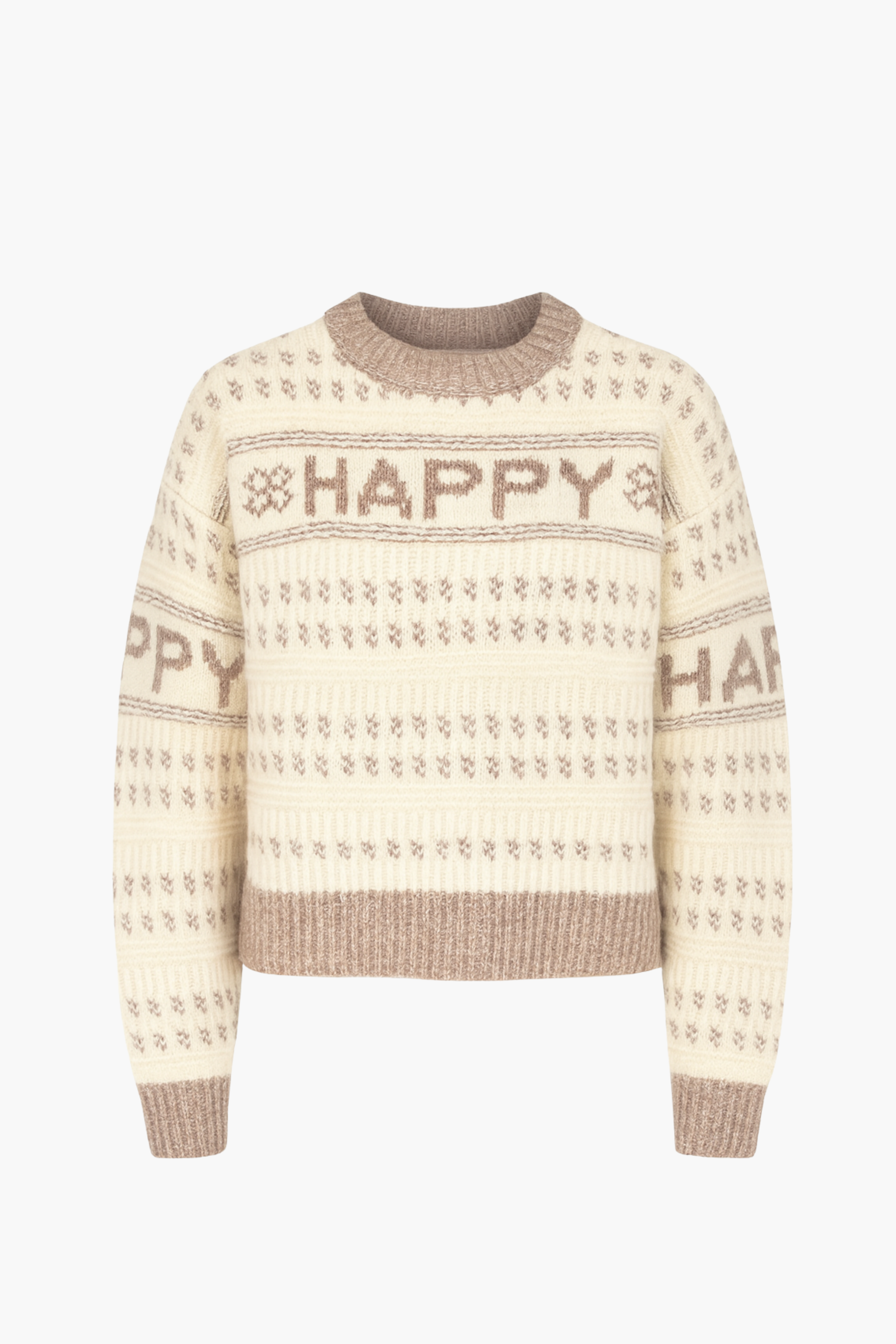 Happy Printed Thick Knit Sweater