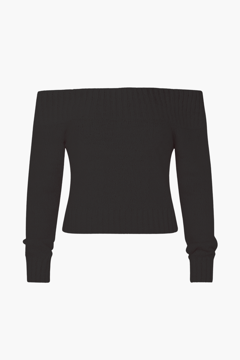 Monica Off-The-Shoulder Knit Sweater - honey