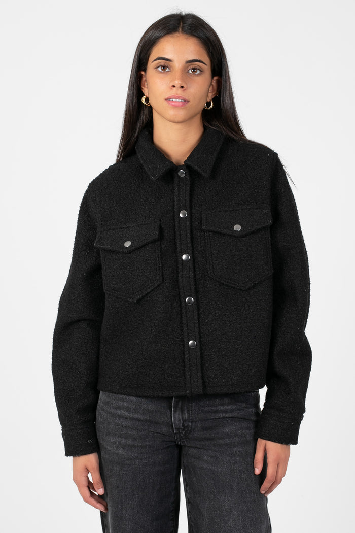 Adela Buttoned Cropped Jacket - honey