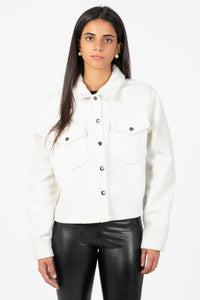 Adela Buttoned Cropped Jacket - honey