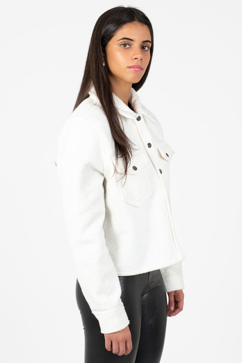 Adela Buttoned Cropped Jacket - honey
