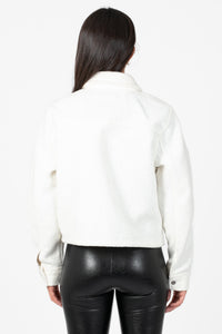 Adela Buttoned Cropped Jacket - honey