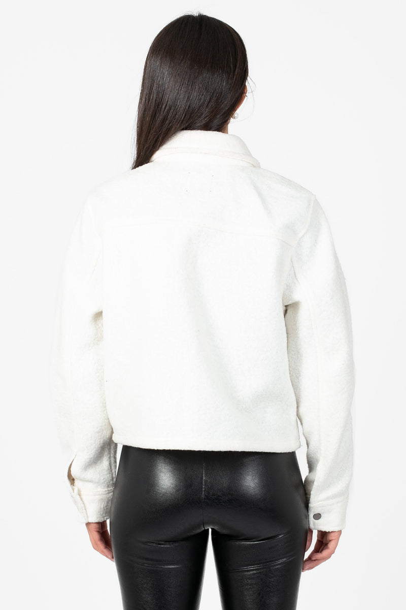 Adela Buttoned Cropped Jacket - honey