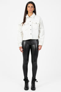 Adela Buttoned Cropped Jacket - honey
