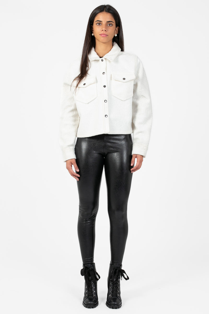 Adela Buttoned Cropped Jacket - honey