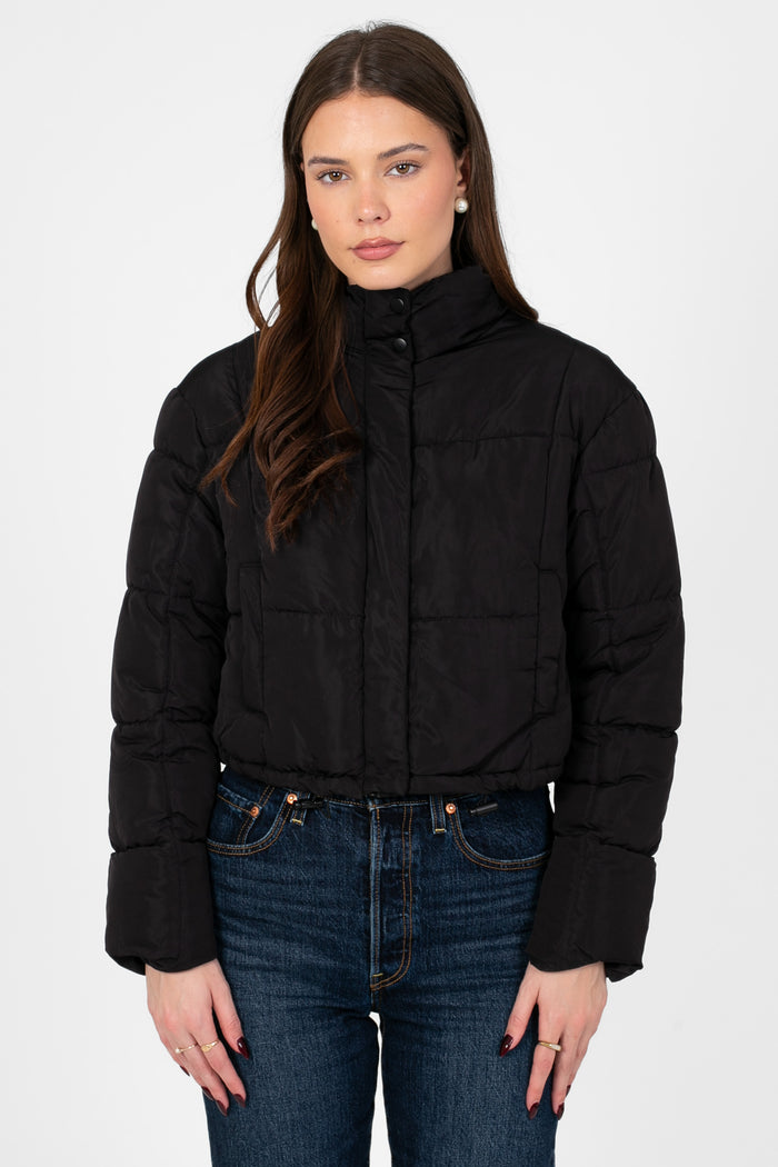 Tatum High Neck Puffer Jacket - honey