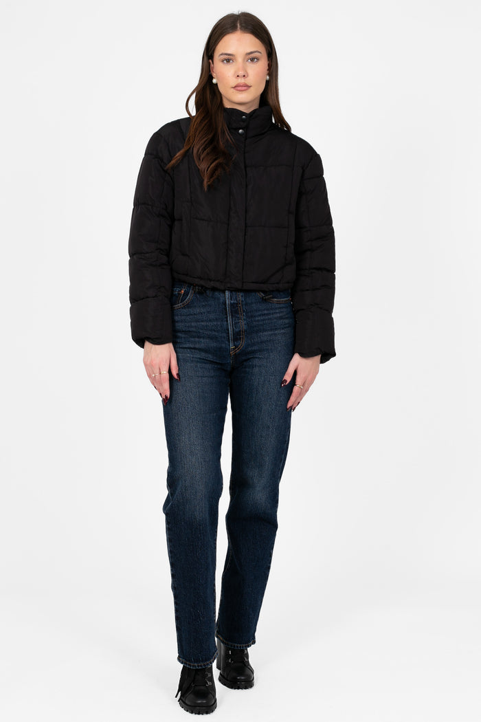 Tatum High Neck Puffer Jacket - honey