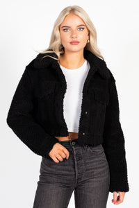 Brooklyn Teddy Crop Jacket