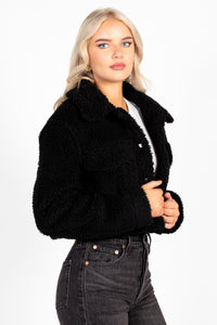 Brooklyn Teddy Crop Jacket