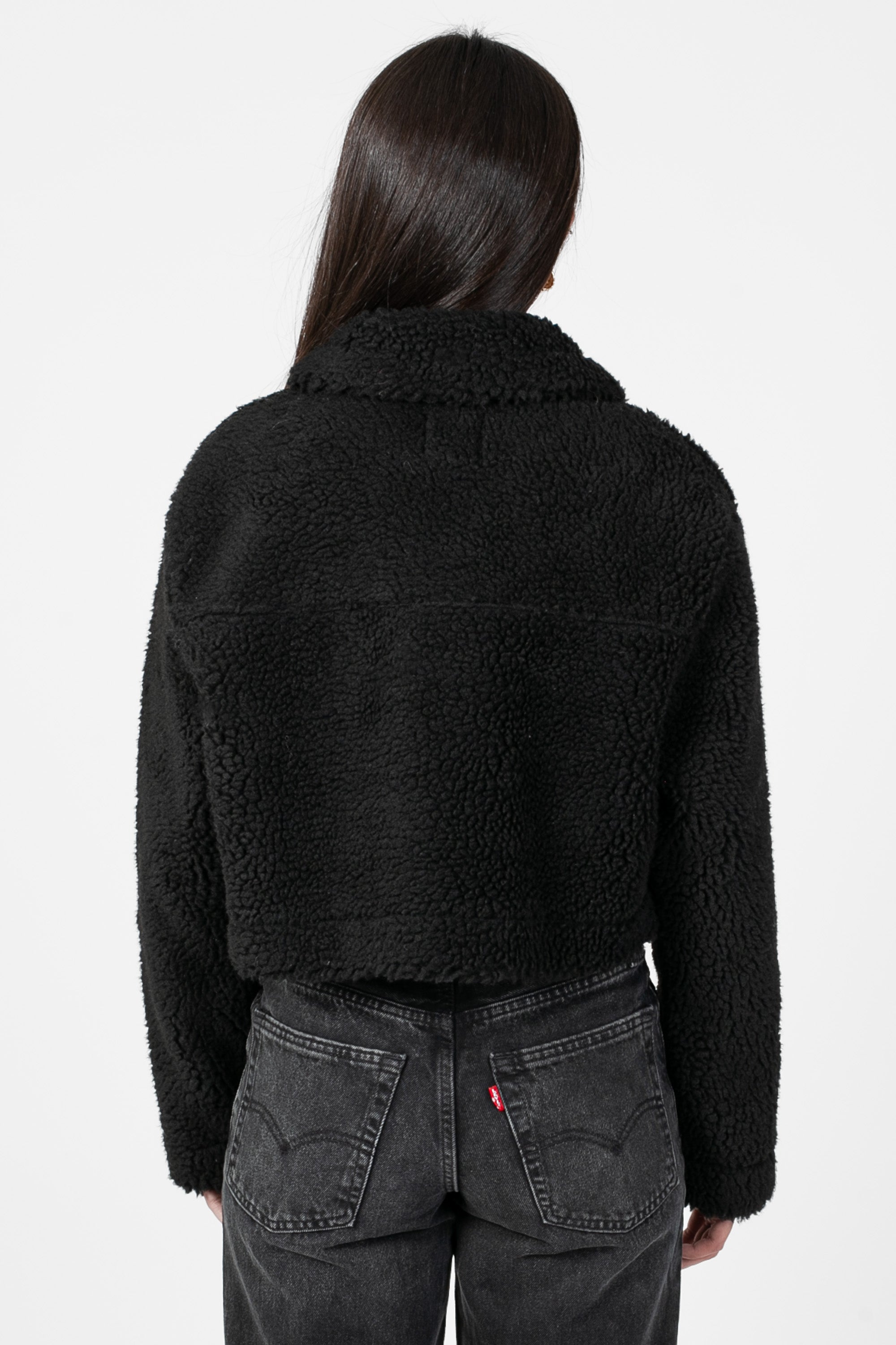 Brooklyn Teddy Crop Jacket – honey