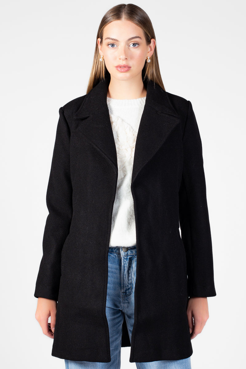 Lennon Collared Tie Waist Coat - honey