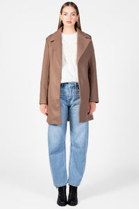 Lennon Collared Tie Waist Coat - honey