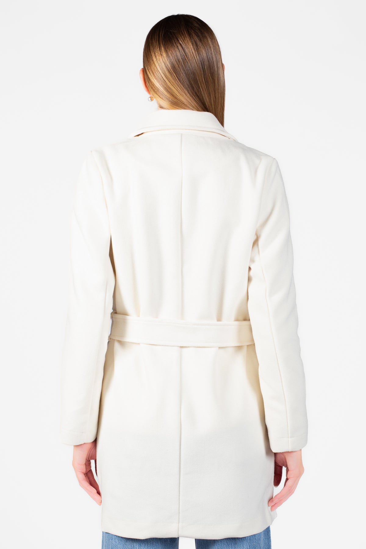 Lennon Collared Tie Waist Coat - honey