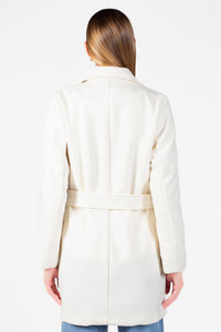 Lennon Collared Tie Waist Coat - honey