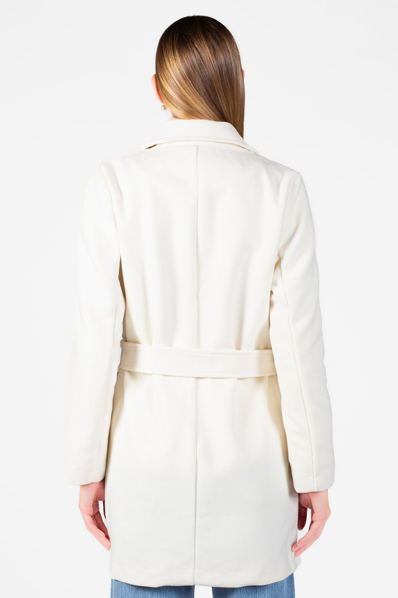 Lennon Collared Tie Waist Coat - honey