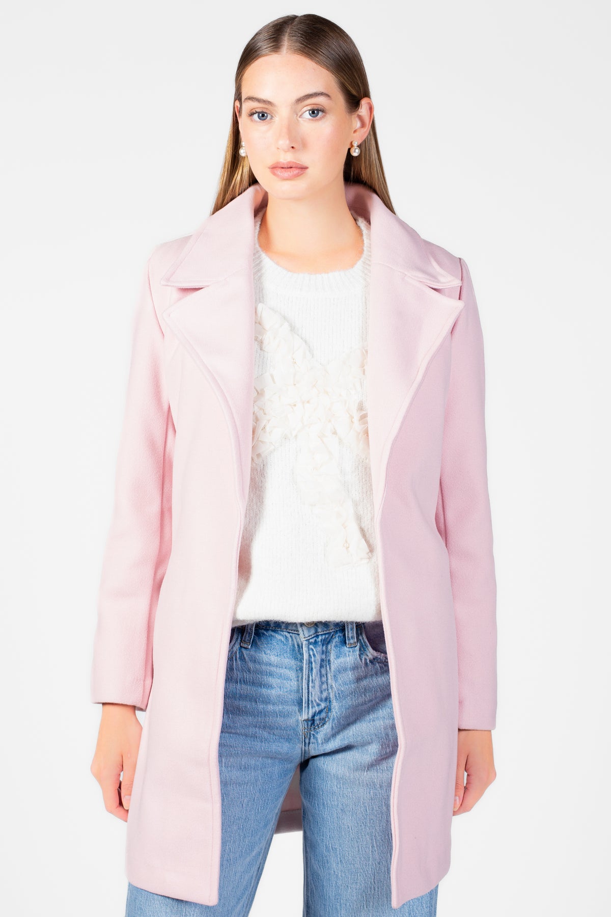 Lennon Collared Tie Waist Coat - honey