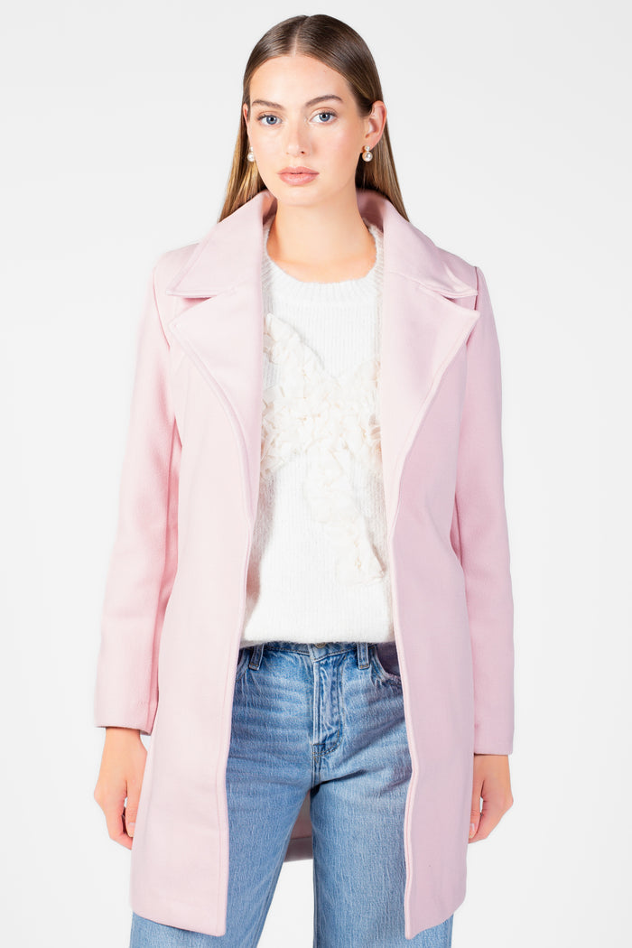 Lennon Collared Tie Waist Coat - honey