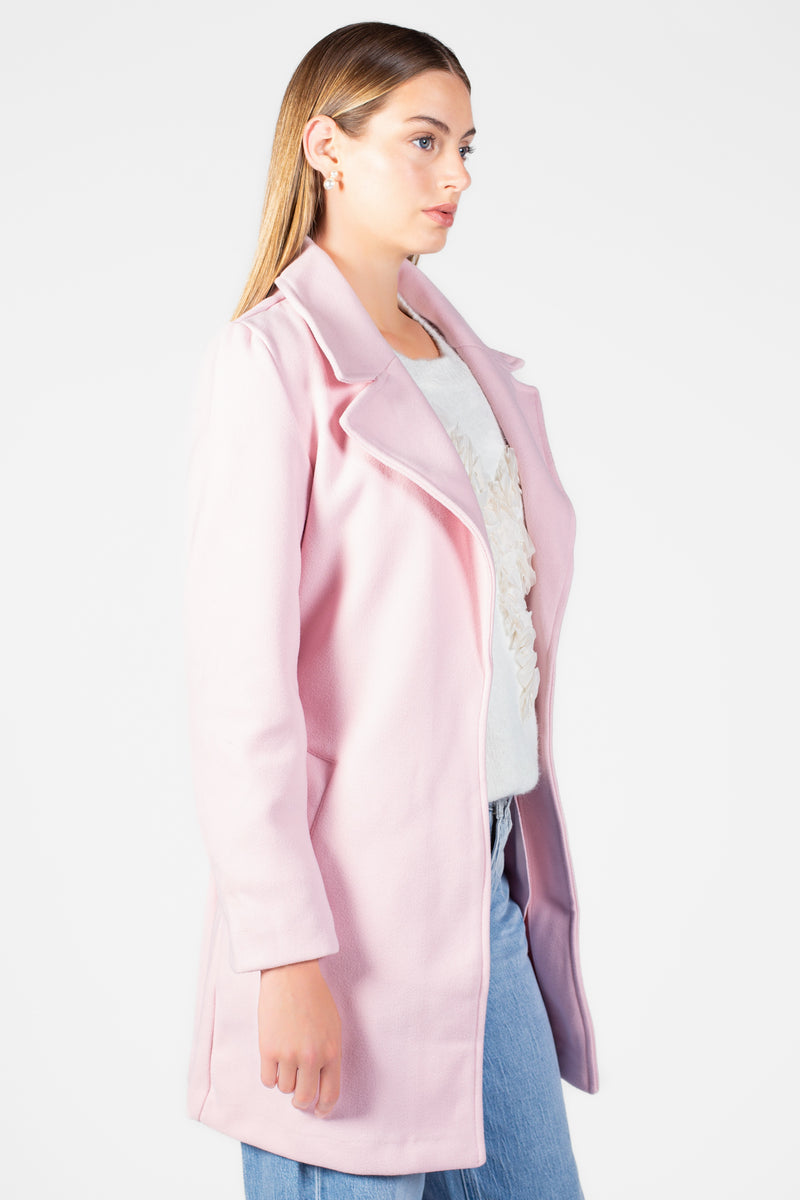 Lennon Collared Tie Waist Coat - honey