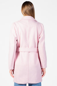 Lennon Collared Tie Waist Coat - honey