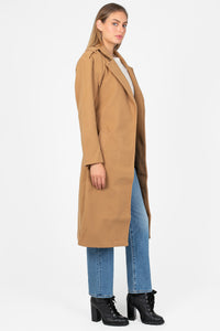 Verona Collared Trench Coat - honey
