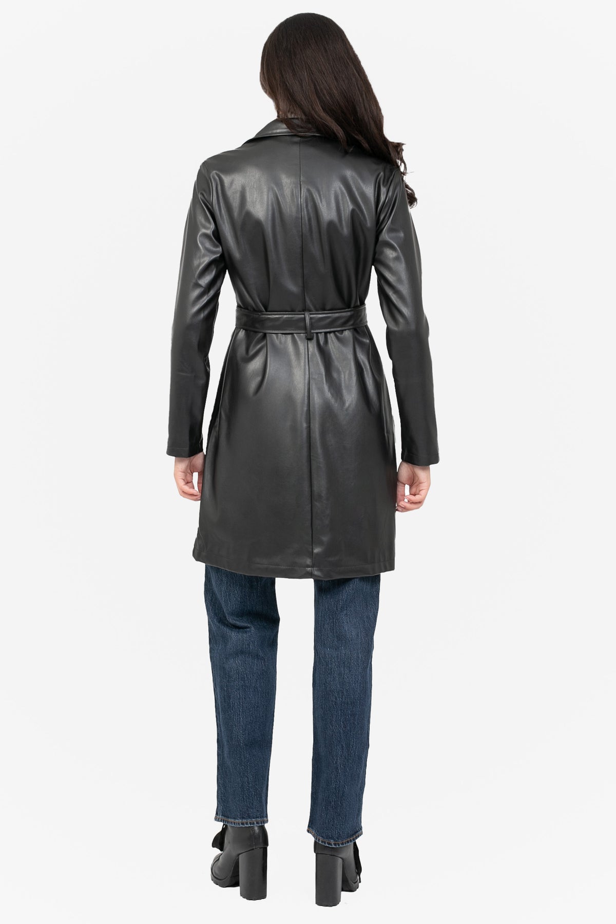 Solange Vegan Leather Trench Coat