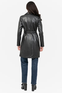 Solange Vegan Leather Trench Coat
