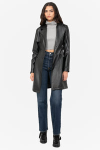 Solange Vegan Leather Trench Coat