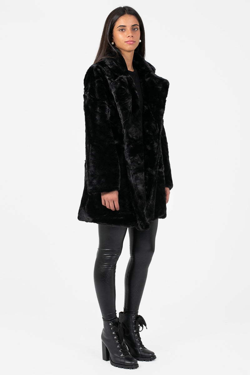 Sylvia Faux Fur Jacket - honey