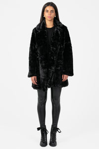 Sylvia Faux Fur Jacket - honey