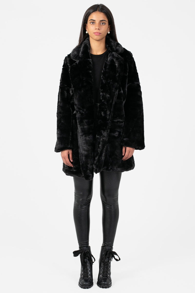 Sylvia Faux Fur Jacket - honey