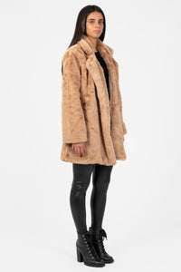 Sylvia Faux Fur Jacket - honey