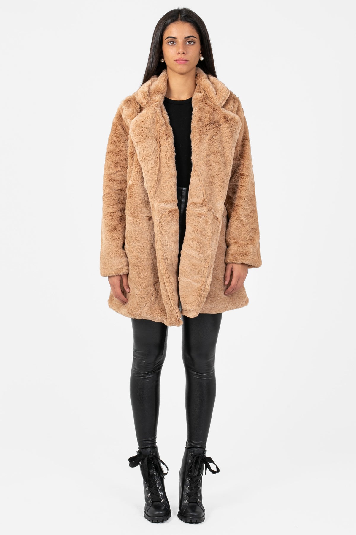 Sylvia Faux Fur Jacket - honey