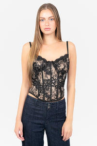 Alizette Lace Corset Bustier Blouse