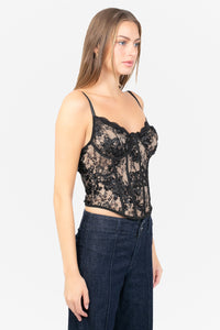 Alizette Lace Corset Bustier Blouse