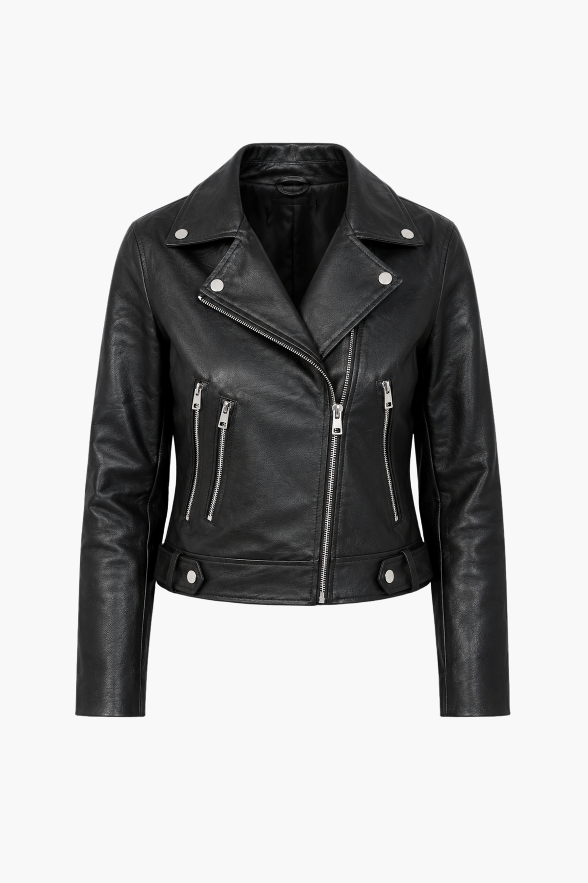 Locket Vegan Leather Crop Moto Jacket